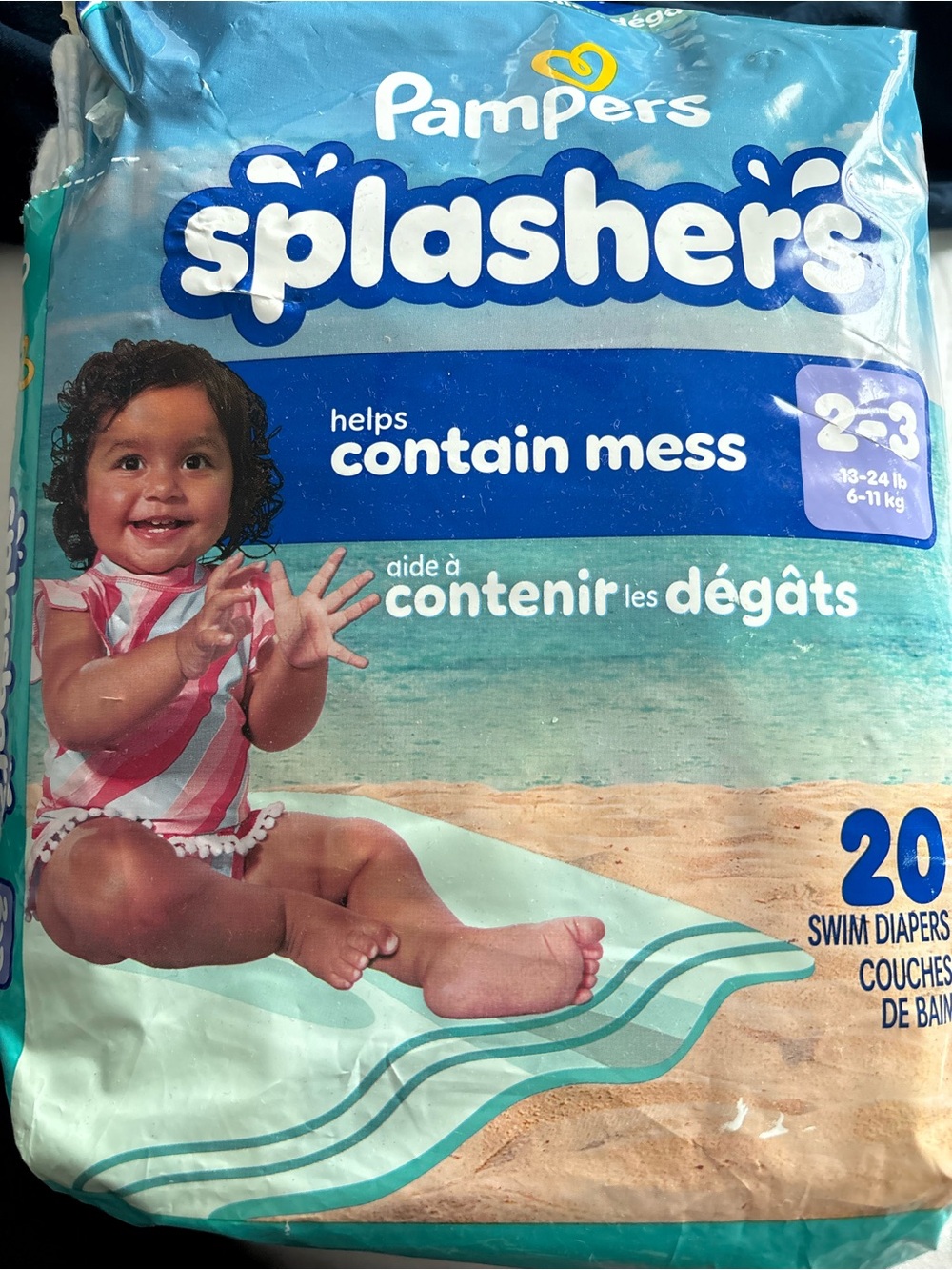 Pampers Splashers Kids Swim Trunks - Teal Blue-19qty